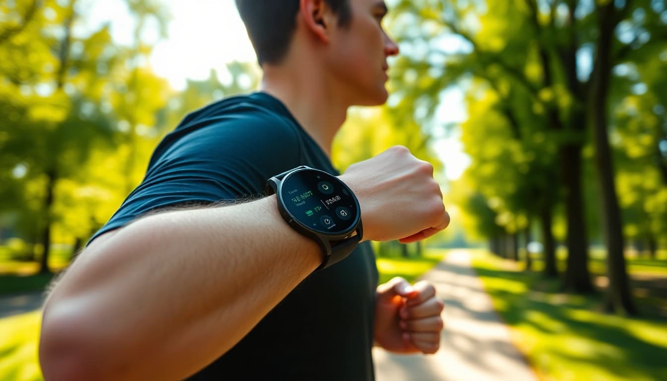 Engaging image of the Ringconn smartwatch highlighting features for active lifestyles.
