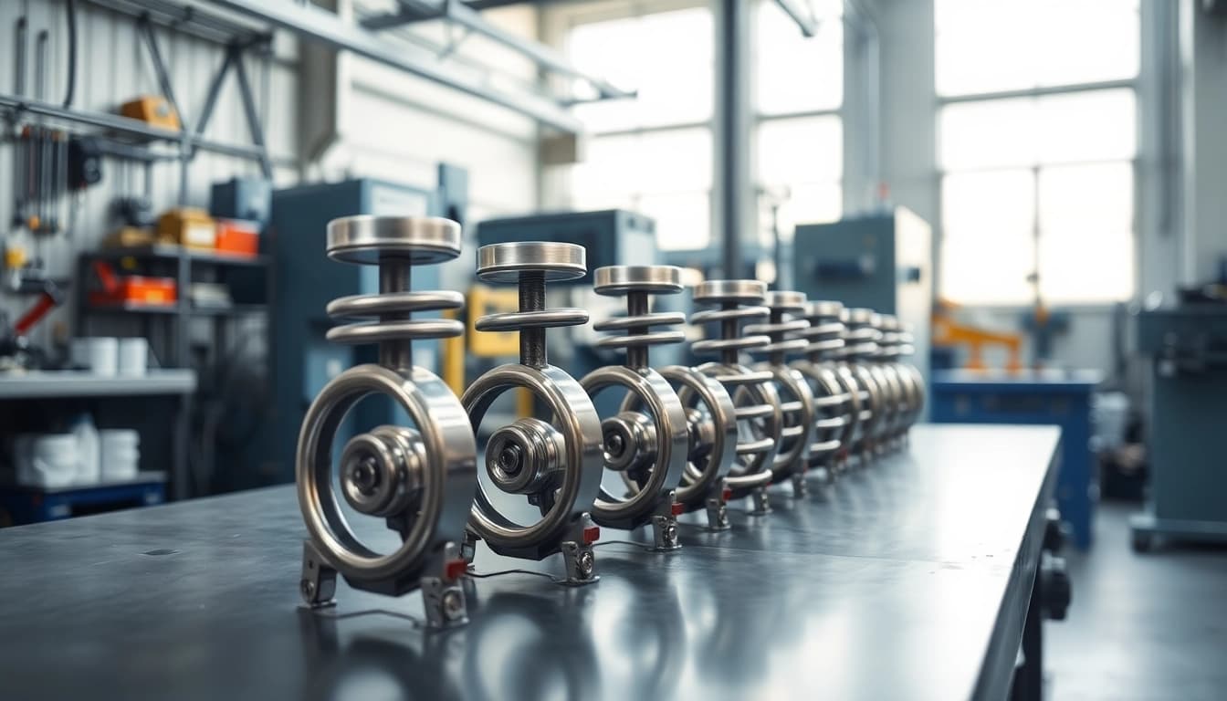 Gas Spring Supplier showcasing high-quality gas springs in a modern workshop setting.