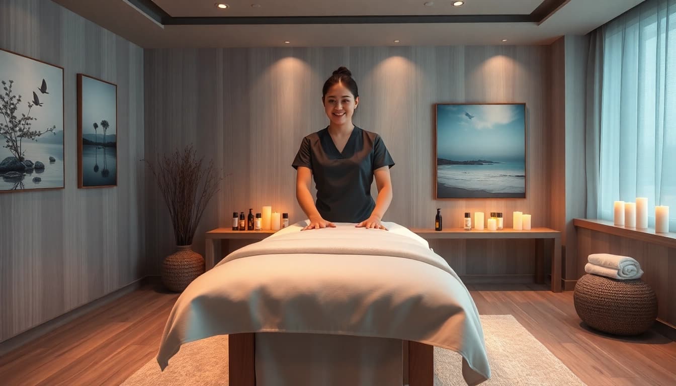 출장안마 experience in a serene spa setting with professional therapist.