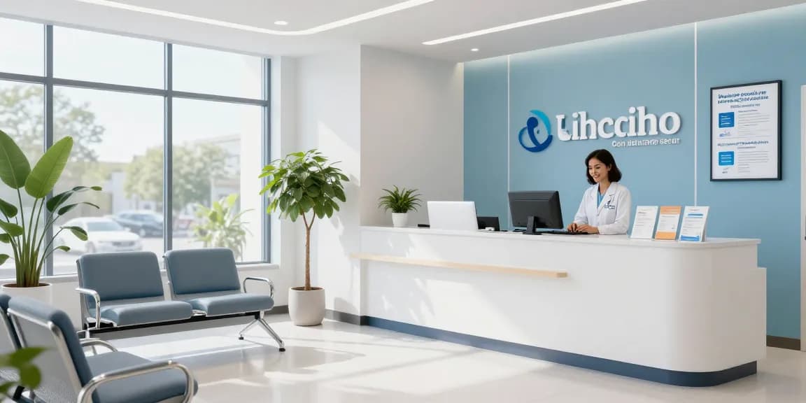 "Health insurance for single parents discussed in a clean, welcoming medical facility with friendly healthcare providers and patient care resources."