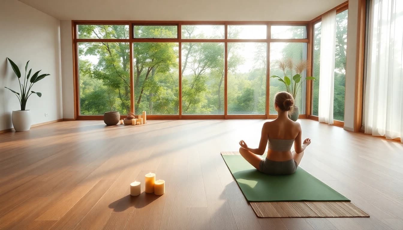 Participants enjoying a rejuvenating wellness retreat in a serene environment.