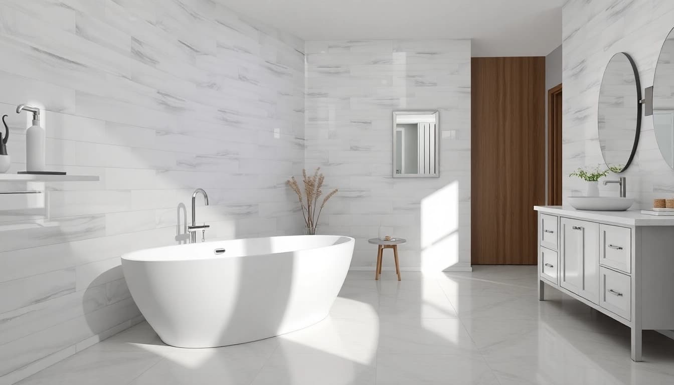 Revamp your space with a stunning bathroom remodel near me highlighting modern amenities and elegant design.