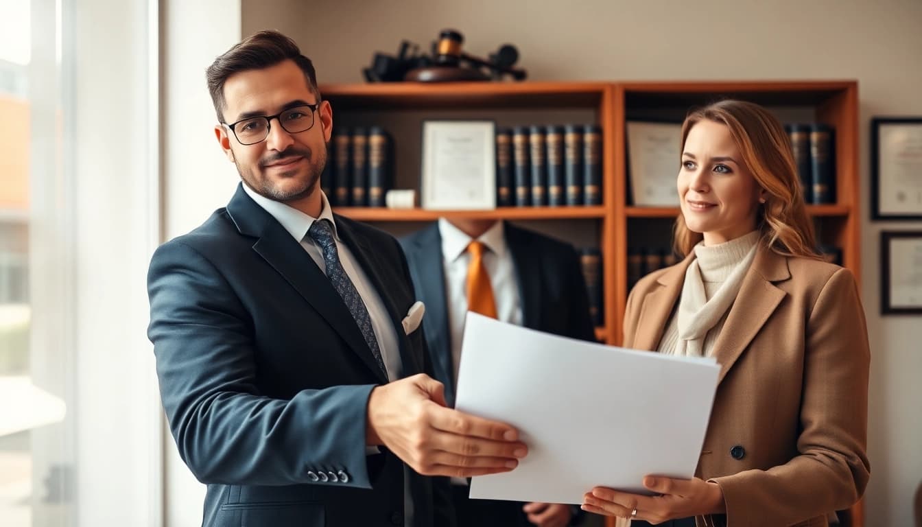 Consultation at https://www.agslawfirm.com showcasing professional attorney-client dialogue.