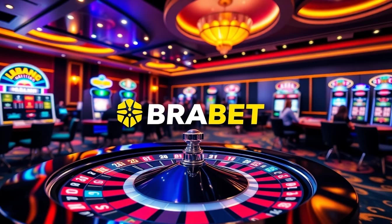 Engaging players enjoying the thrills of gambling with BRABET's modern casino design.