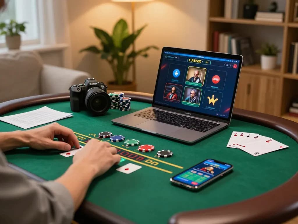 Experience open88 online gaming with live dealer blackjack in a cozy home setup
