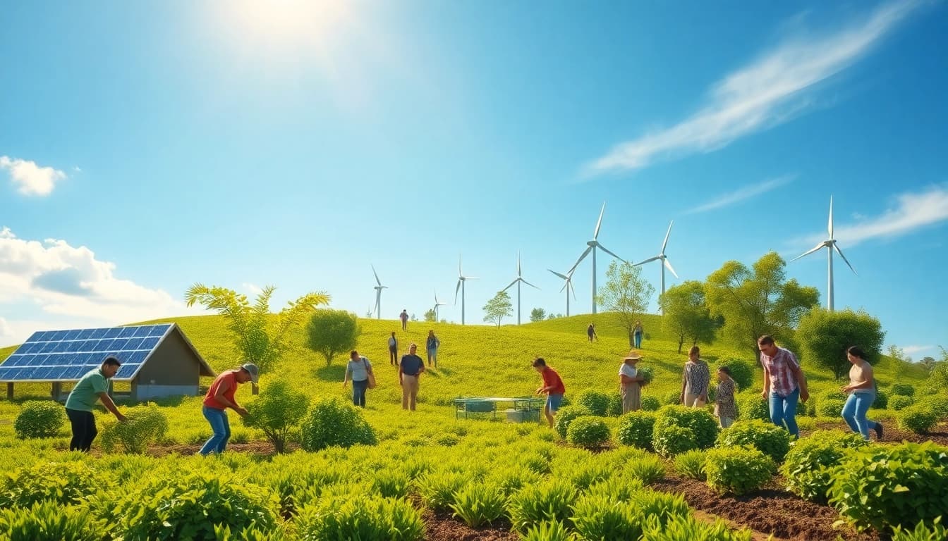 Promote sustainable living through visuals showcasing eco-friendly practices at https://www.unsustainablemagazine.com