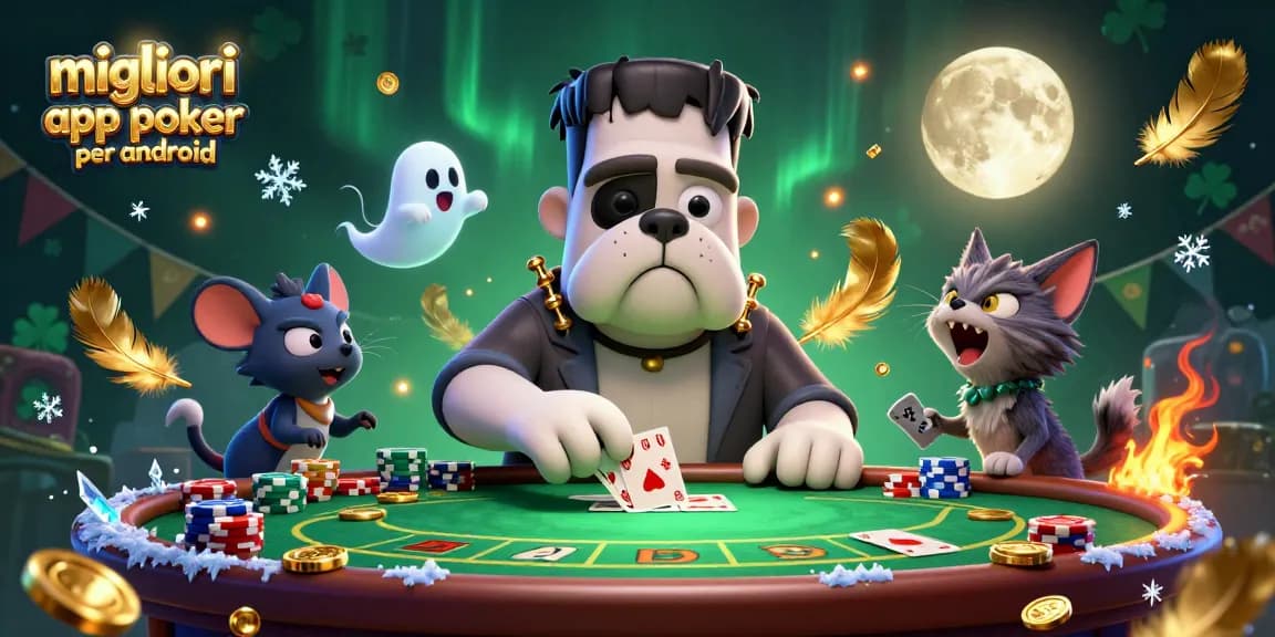 Scopri le migliori app poker per android mentre giochi con un bulldog mostruoso che distribuisce carte.