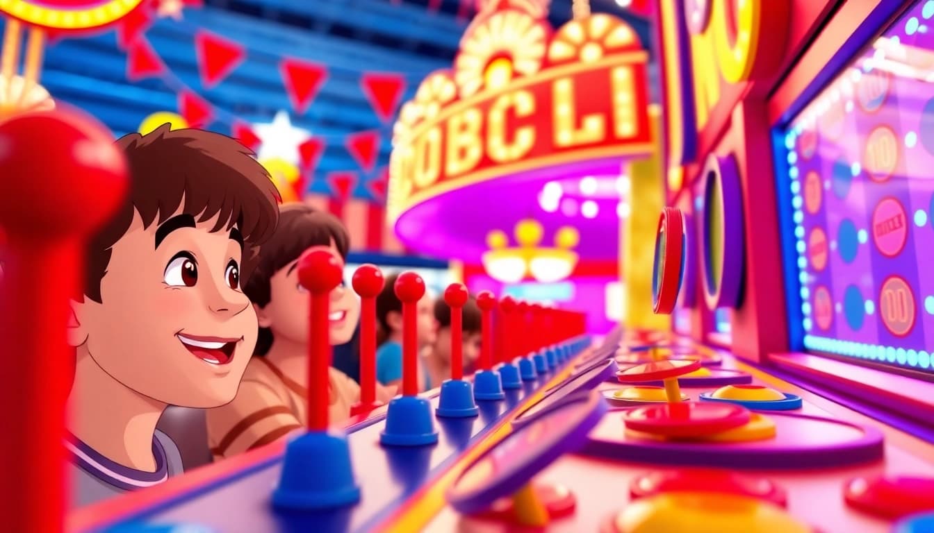 Experience the thrill of the plinko game with colorful discs cascading down the board.