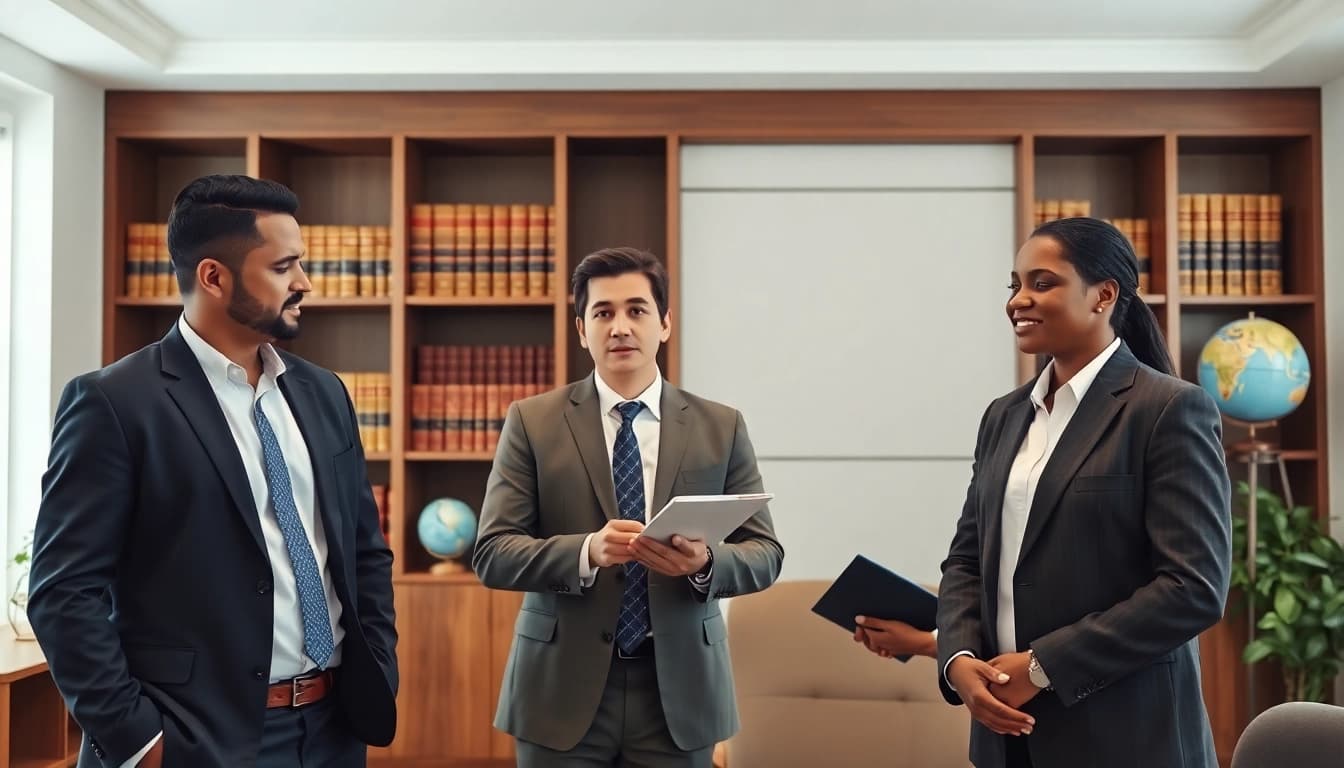 Virginia Immigration Lawyers consulting in a modern office, showcasing expertise and professionalism.