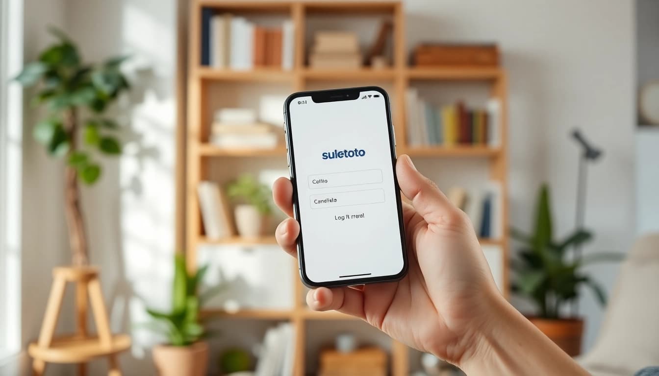 Masukkan informasi untuk suletoto login di aplikasi seluler dalam suasana rumah yang nyaman.