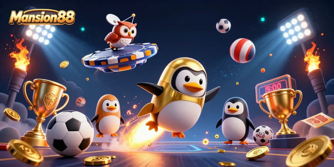 Experience the thrill of betting with Mansion88's exciting online casino action in a vibrant 3D scene.