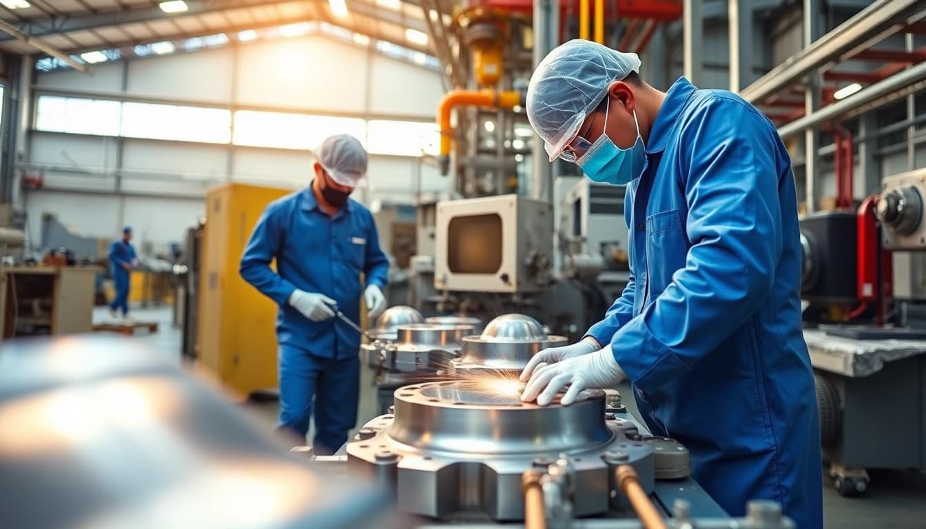 Aluminum chromating Malaysia process in a modern manufacturing facility with skilled professionals.