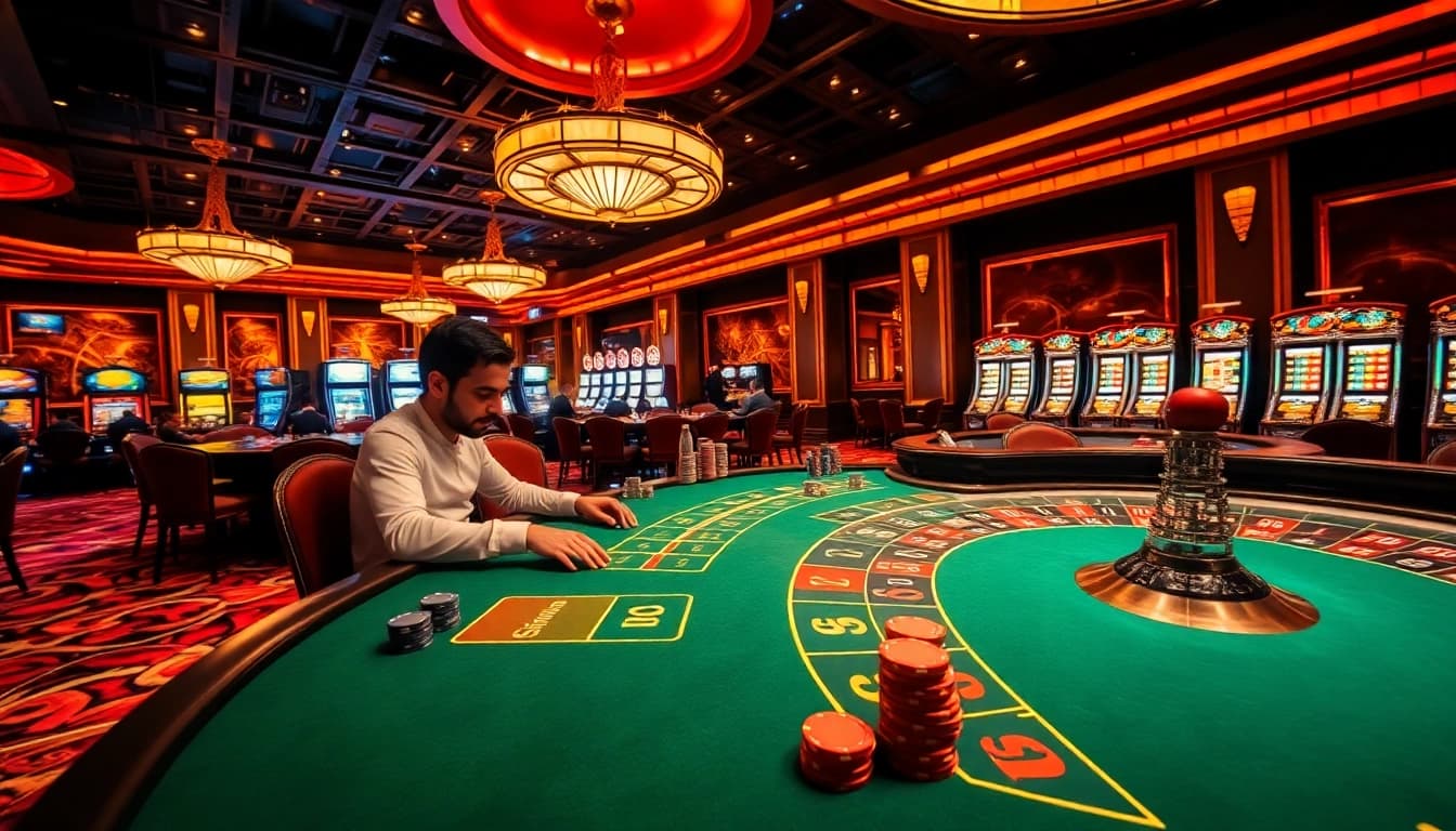 Découvrez l'excitation du meilleur casino en ligne avec des joueurs s'engageant à des tables luxueuses.