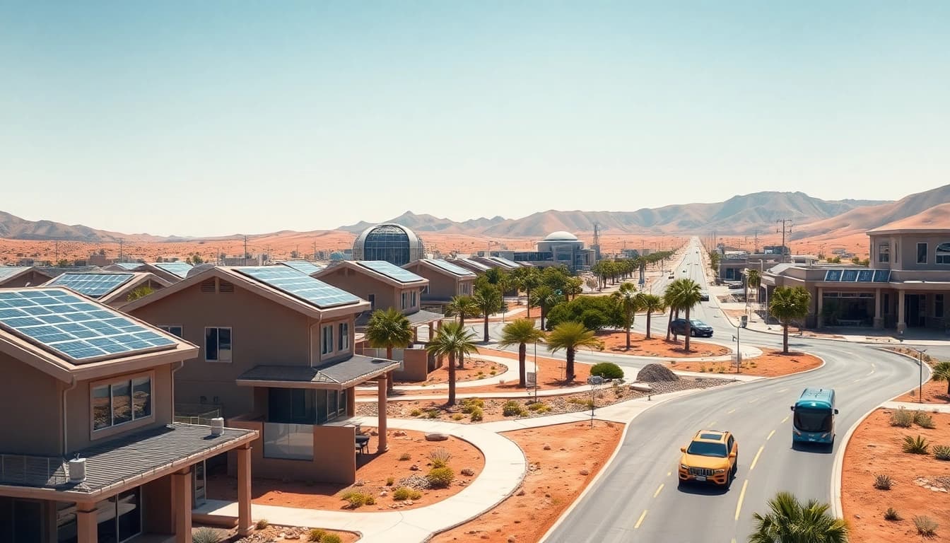 Visual representation of Bill Gates Arizona Smart City featuring innovative architecture and sustainable technology.