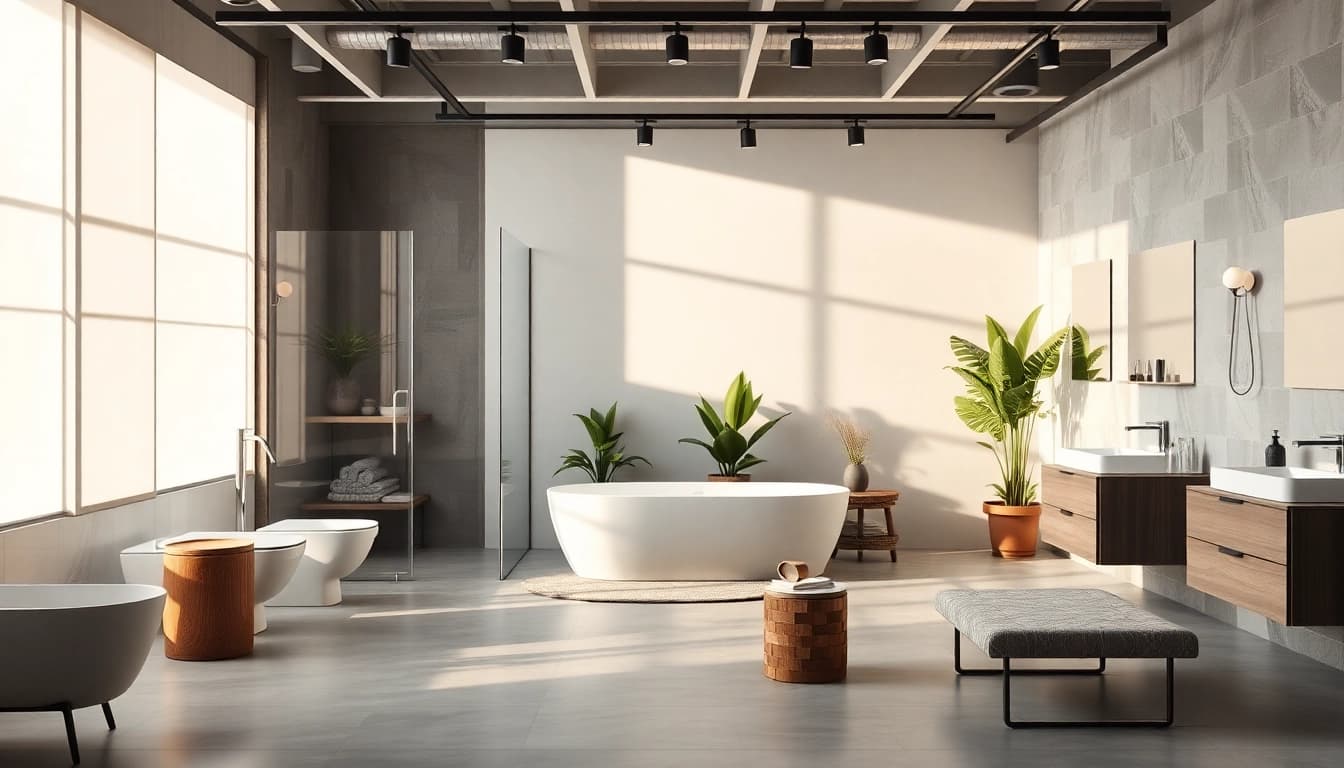 Erkunden Sie die stilvollen Produkte der sonni sanitär GmbH in einem modernen Badezimmer.