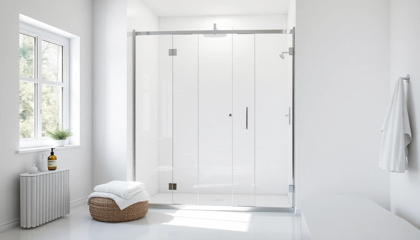 Erleben Sie die sonni Duschkabine 80x80 in einem eleganten, modernen Badezimmer.