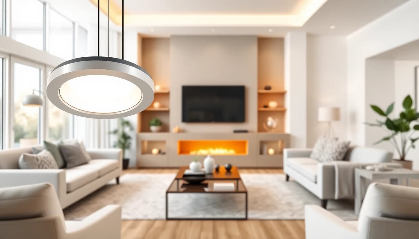 Verlicht een moderne woonkamer met inbouwspots led voor een stijlvolle uitstraling.
