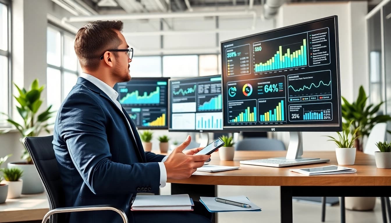 Optimieren Sie Ihre SEO in Frankfurt mit einem modernen Büro-Setup.