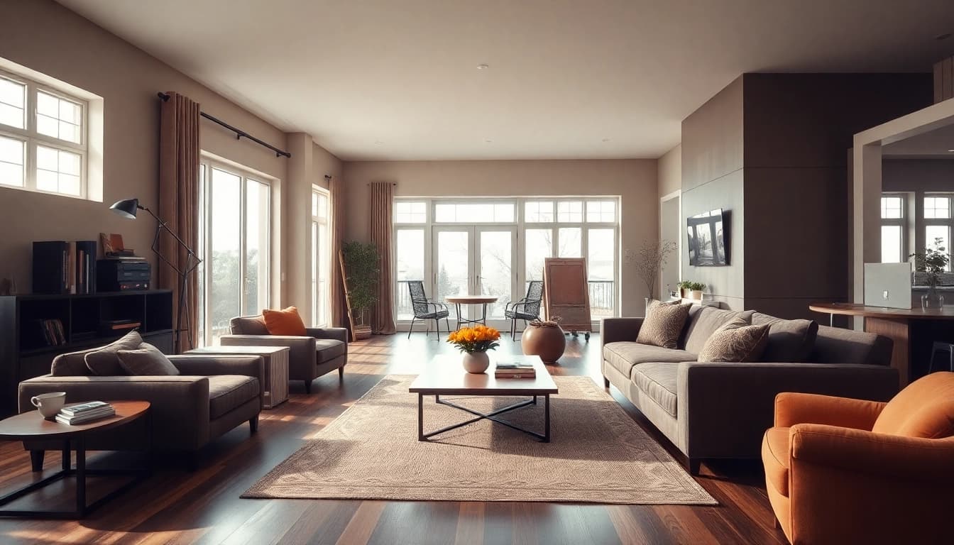 Revitalize your home renovation with a modern living room design and inviting atmosphere.