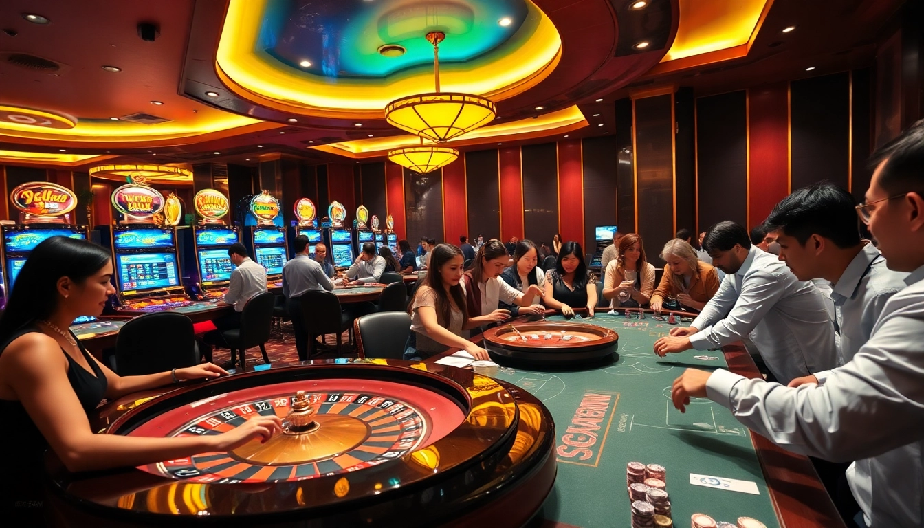 Gamblers enjoying the thrill of strategy and excitement at XX88 casino tables with vibrant atmosphere.