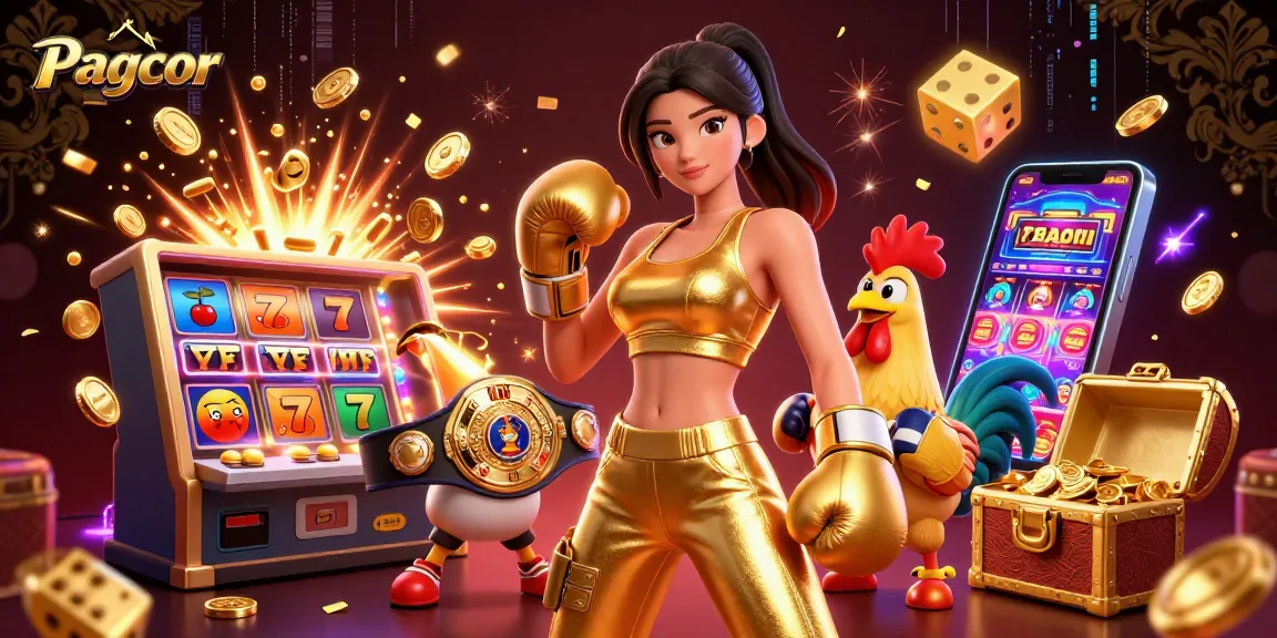 Experience thrilling wins with Pagcor's lively 3D casino game illustration, showcasing jackpot excitement.