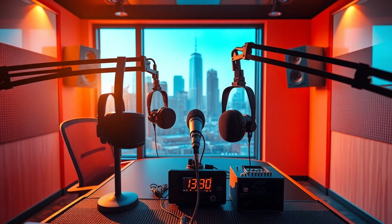 Engaging broadcast from hometownstation.com featuring a lively host in a modern radio studio.