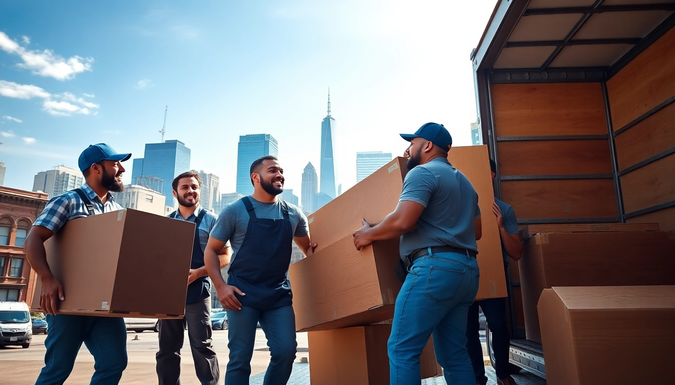 Expert team at a Boston moving company loading furniture onto a truck showcasing professionalism and care.