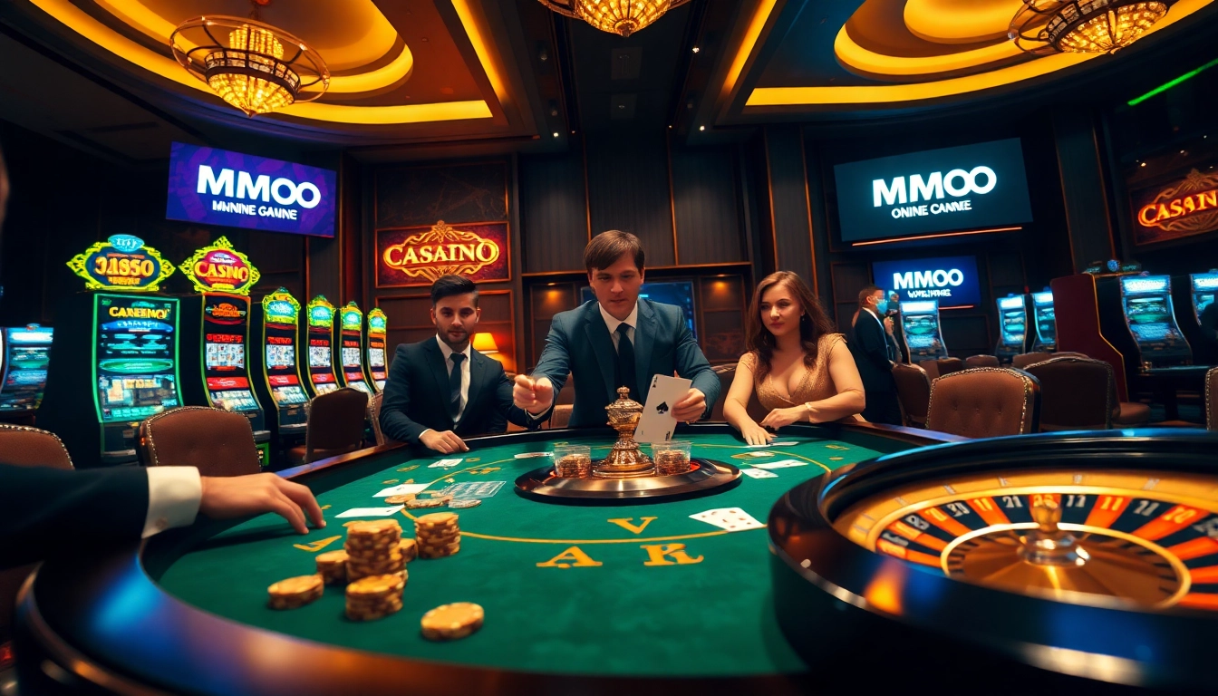 gamblers celebrating a win at mmoo.llc's premier online casino table