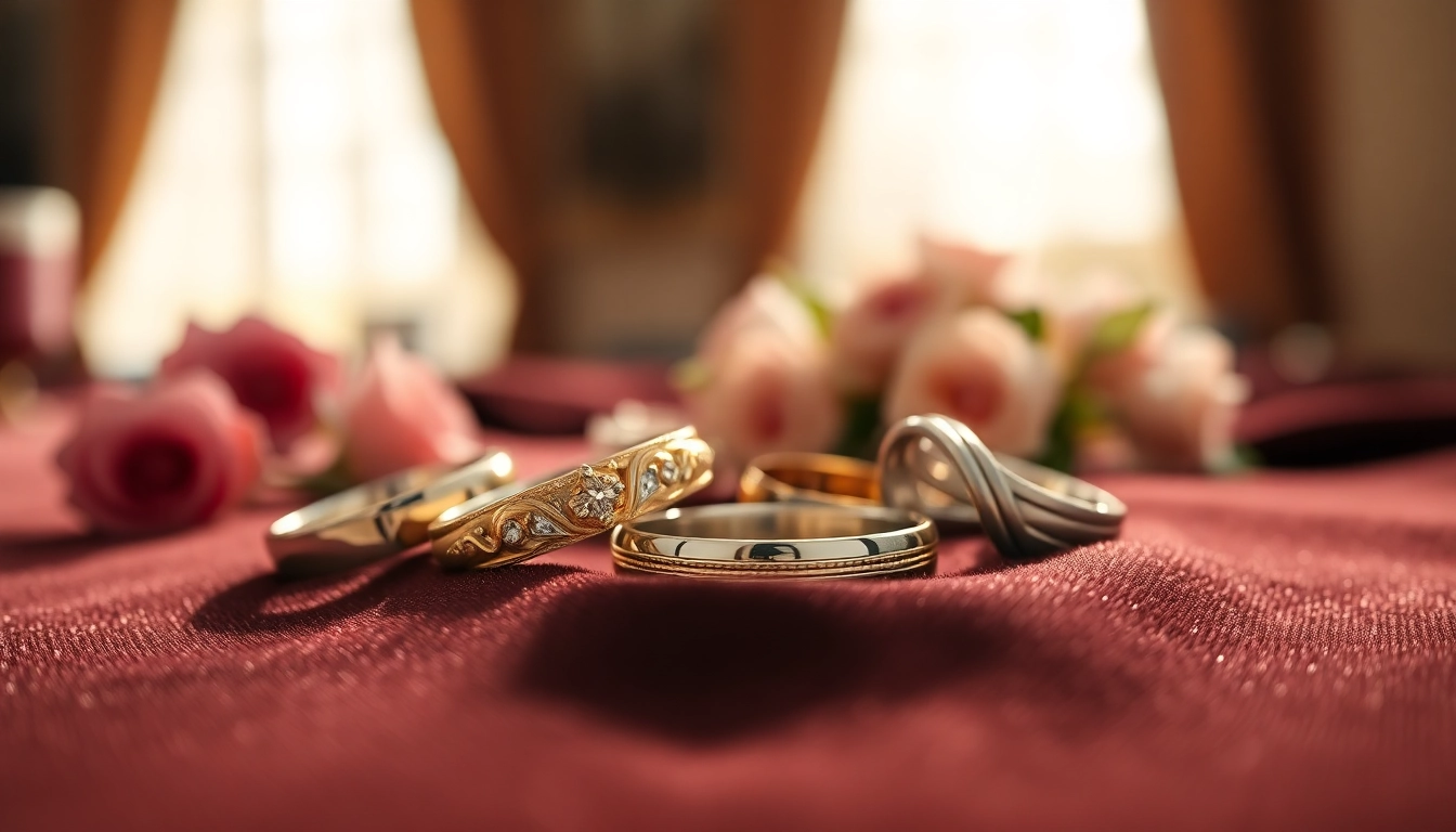 Showcasing stunning mens wedding rings with intricate designs and luxurious finishes.