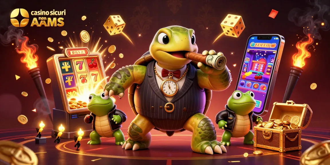 Scopri il mondo dei casino sicuri non AAMS con la tartaruga gangster e rossi jackpot volanti.