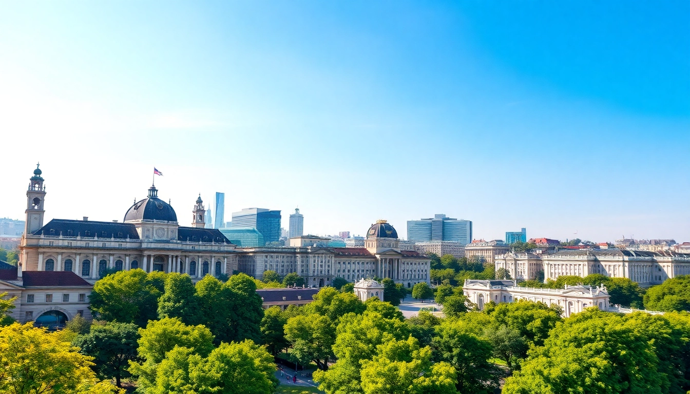 Stadt Wien bietet einen Blick auf die beeindruckende Skyline mit architektonischen Highlights.