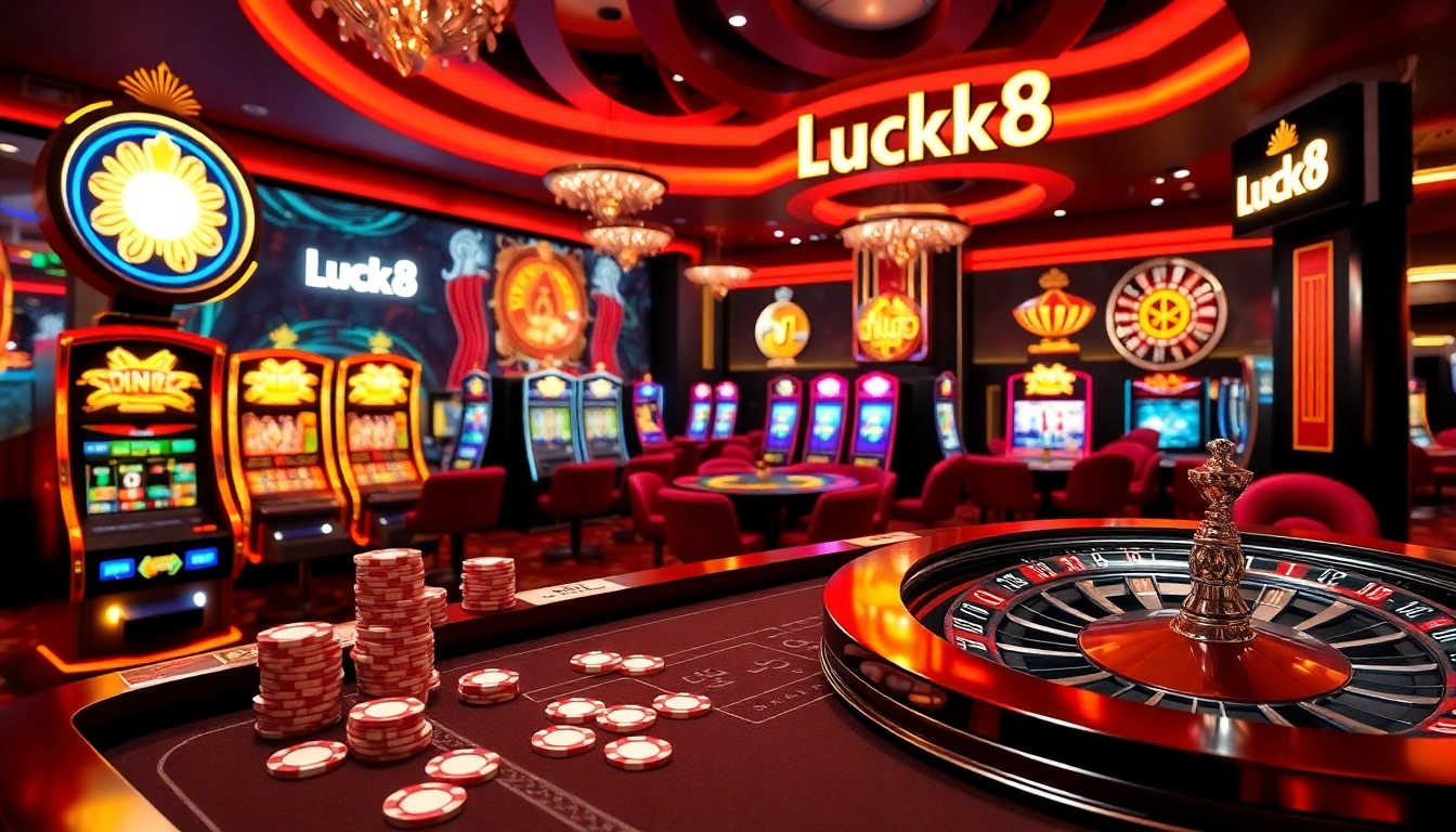 Experience the thrill of gambling at Luck8 with exciting games and vibrant casino visuals.
