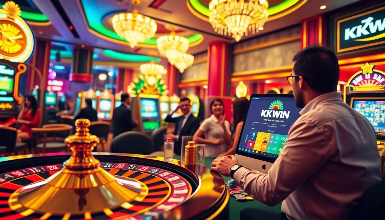 Experience thrilling gameplay at KKWIN online casino with engaging interfaces and vibrant gaming elements.