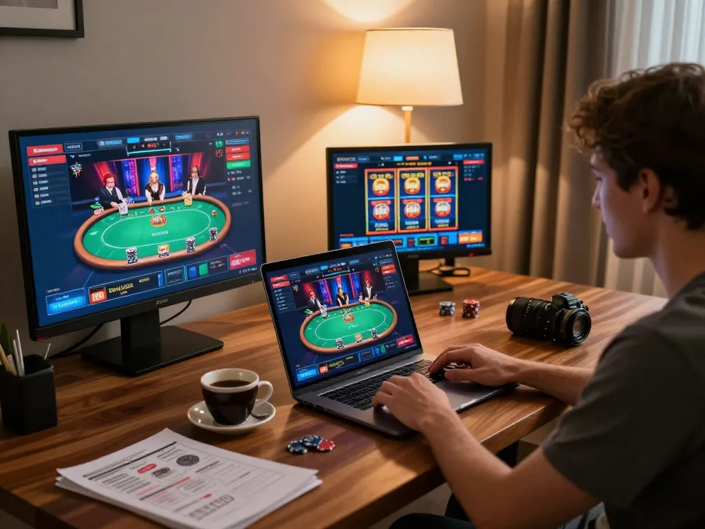 Engage in exciting okwin online gaming experience at home with vibrant gameplay.