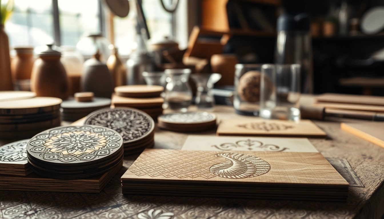 Showcasing beautiful laser engraving designs on different materials.