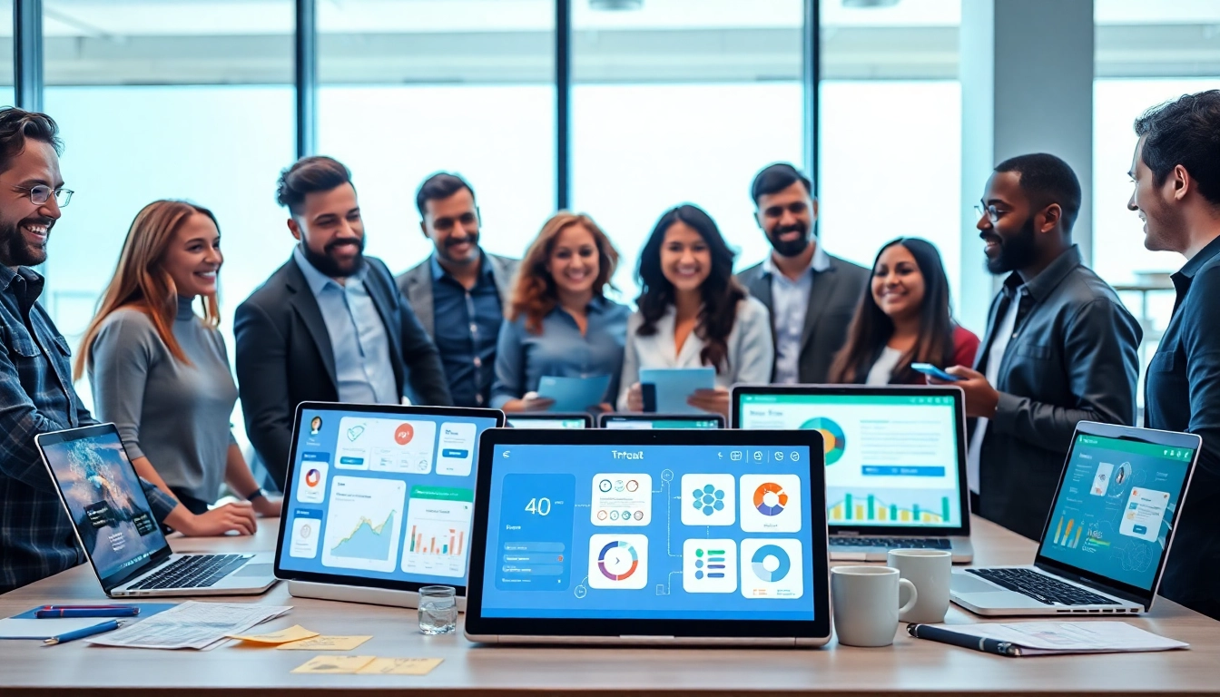Showcase of a dynamic ai tool marketplace with team collaboration, emphasizing innovative technology.
