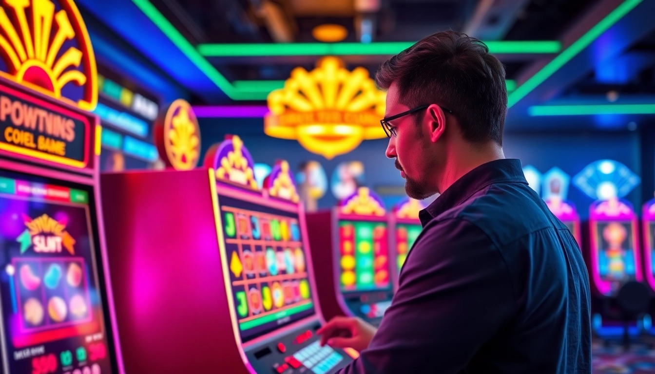 Menampilkan slot mesin judi jewel4d yang menarik dengan suasana kasino yang menegangkan.