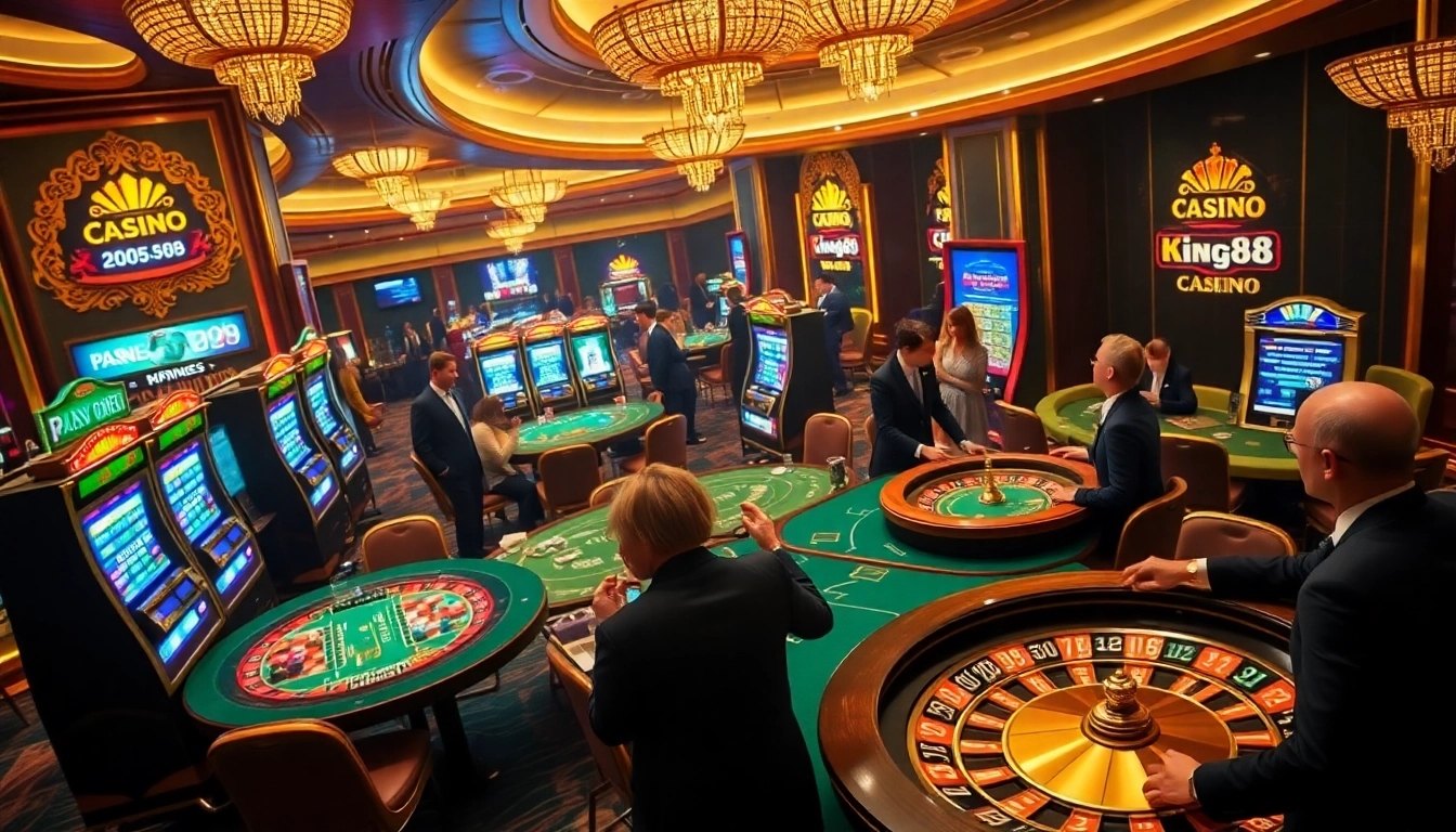 Experience the excitement of king88 with vibrant casino games, slot machines, and engaging players.