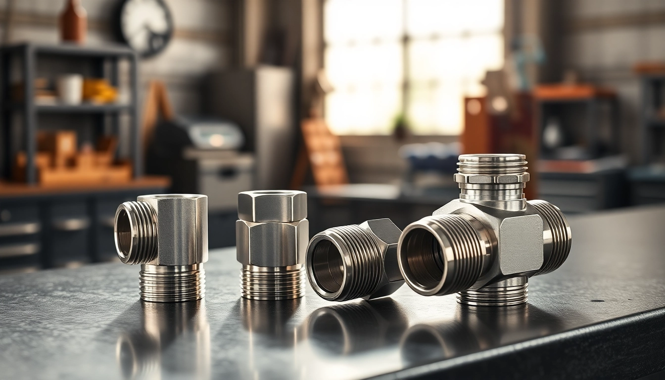 Inspecting RVNG AN Hose Fittings showcasing their detail and precision in a professional setting.
