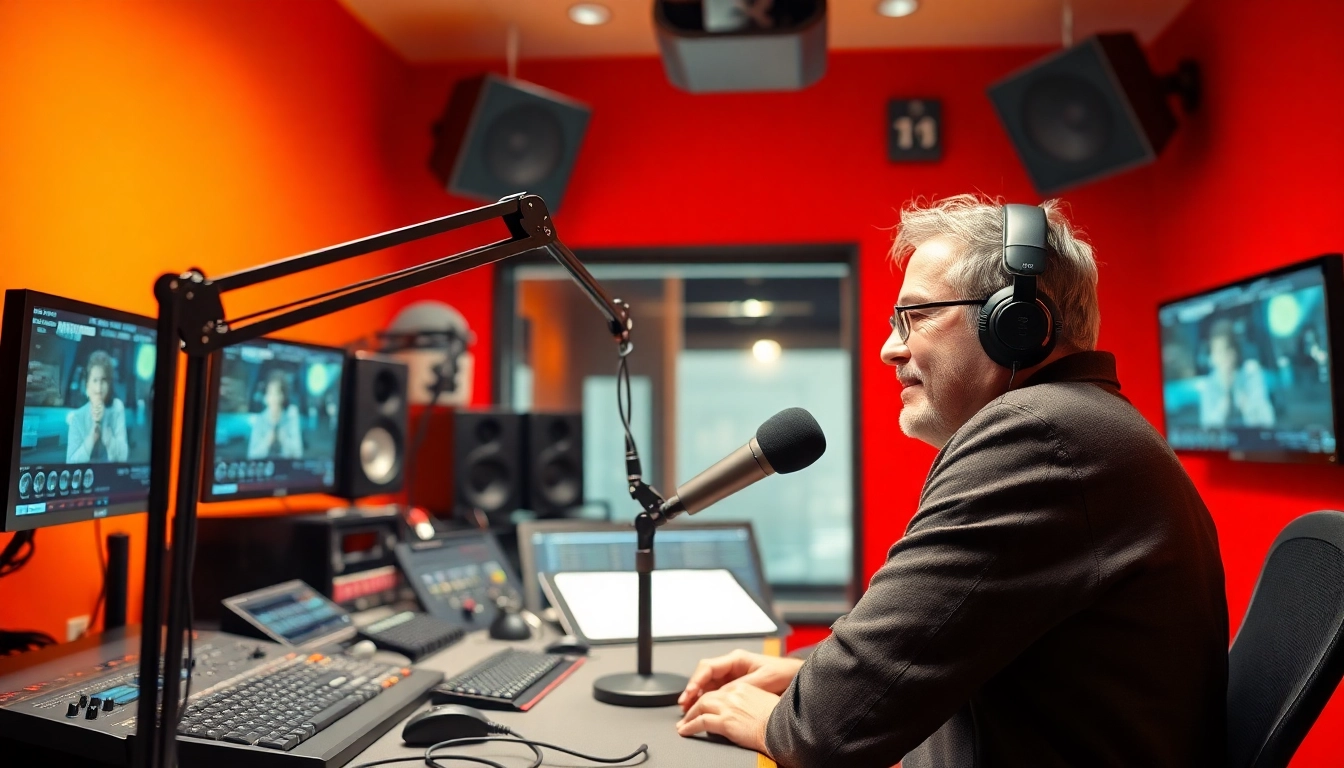 Experience local news and updates at https://chadronradio.com/ in a vibrant radio studio setting.