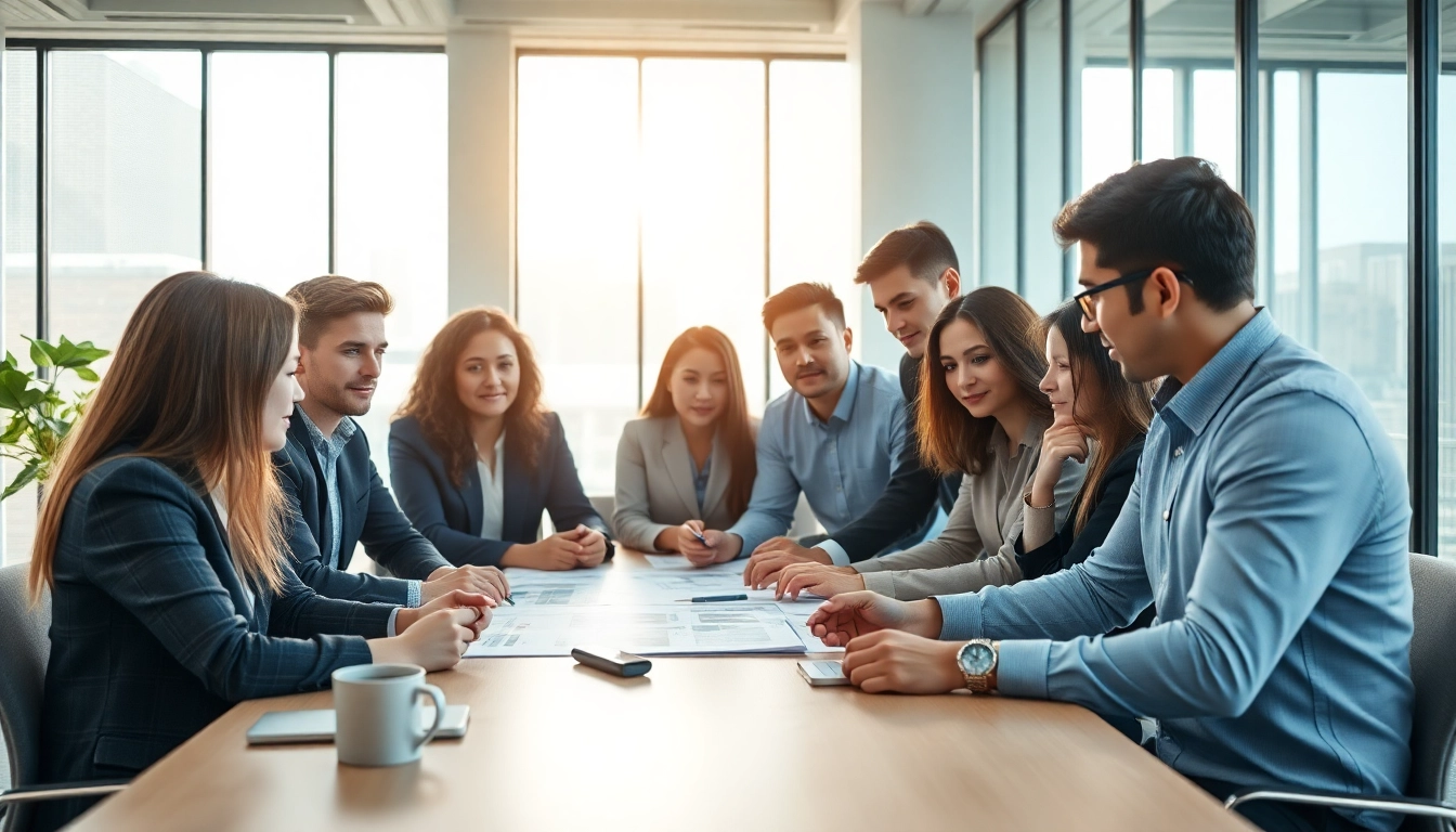 Collaboration in a media agency showcasing a dynamic digital advertising strategy.