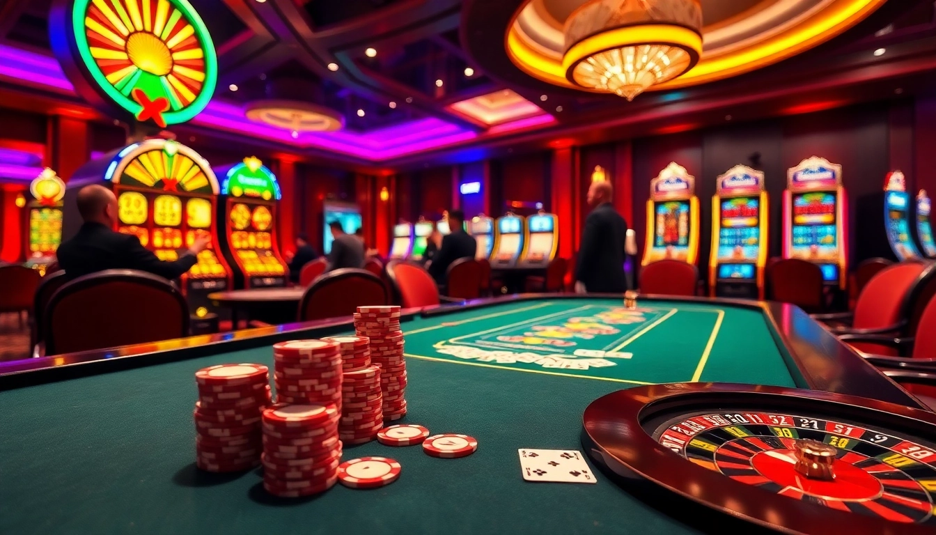 Gambling scene showcasing 789BET đăng nhập at a luxury casino table with poker chips and cards.