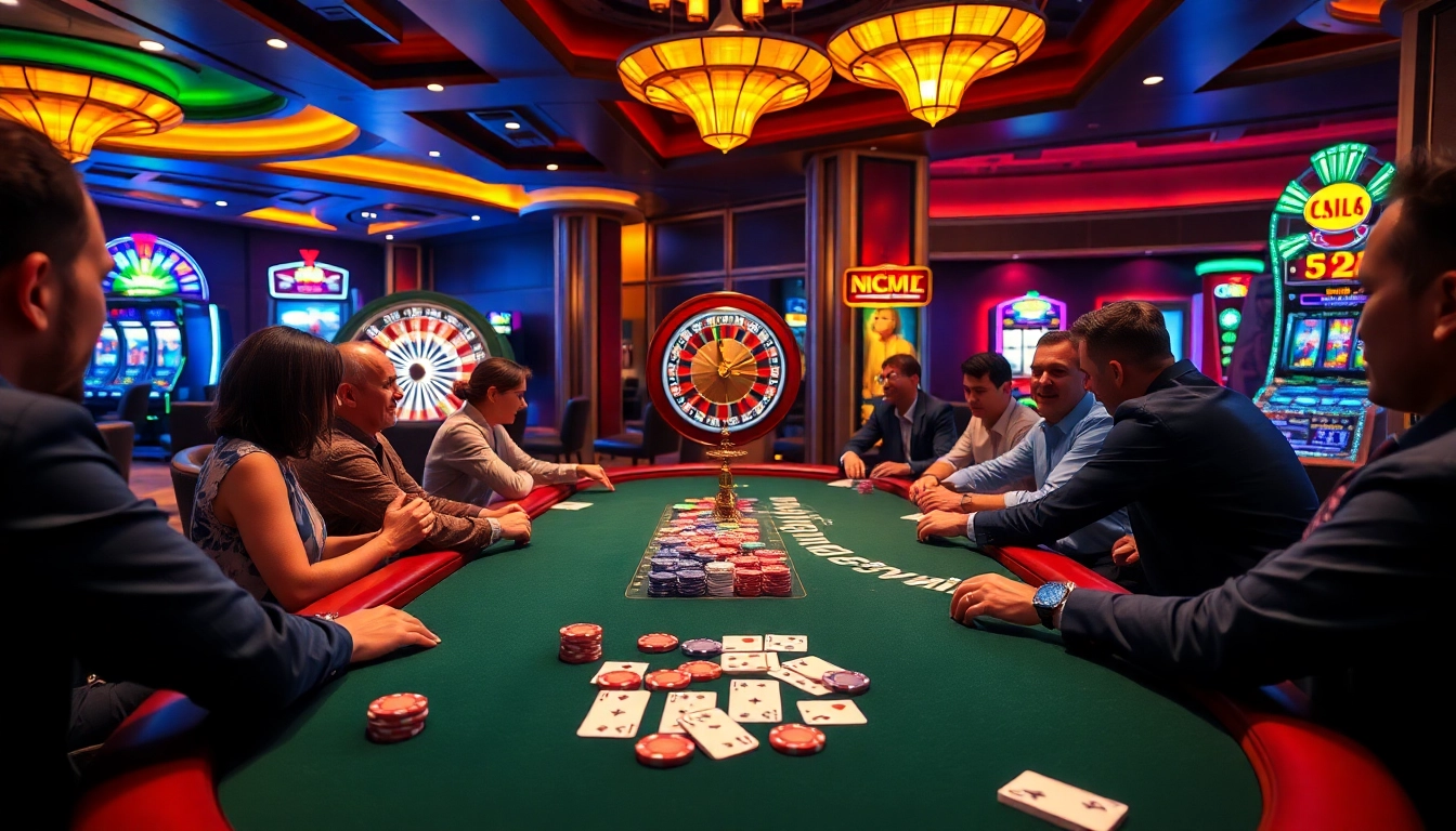 Excited players at a professional poker table with casino elements highlighting u888bet.