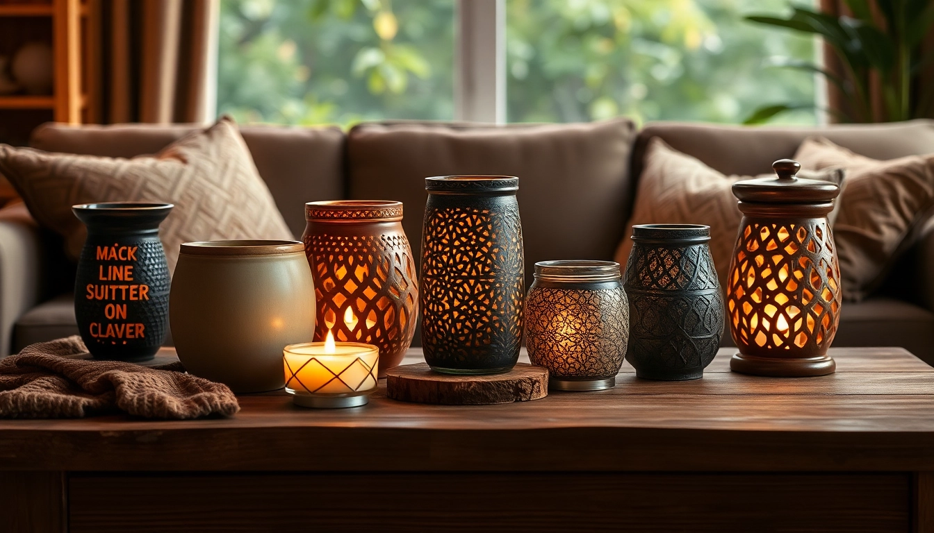 Decorative scented wax warmers from https://www.scentswarmers.com arranged beautifully in a cozy setting.