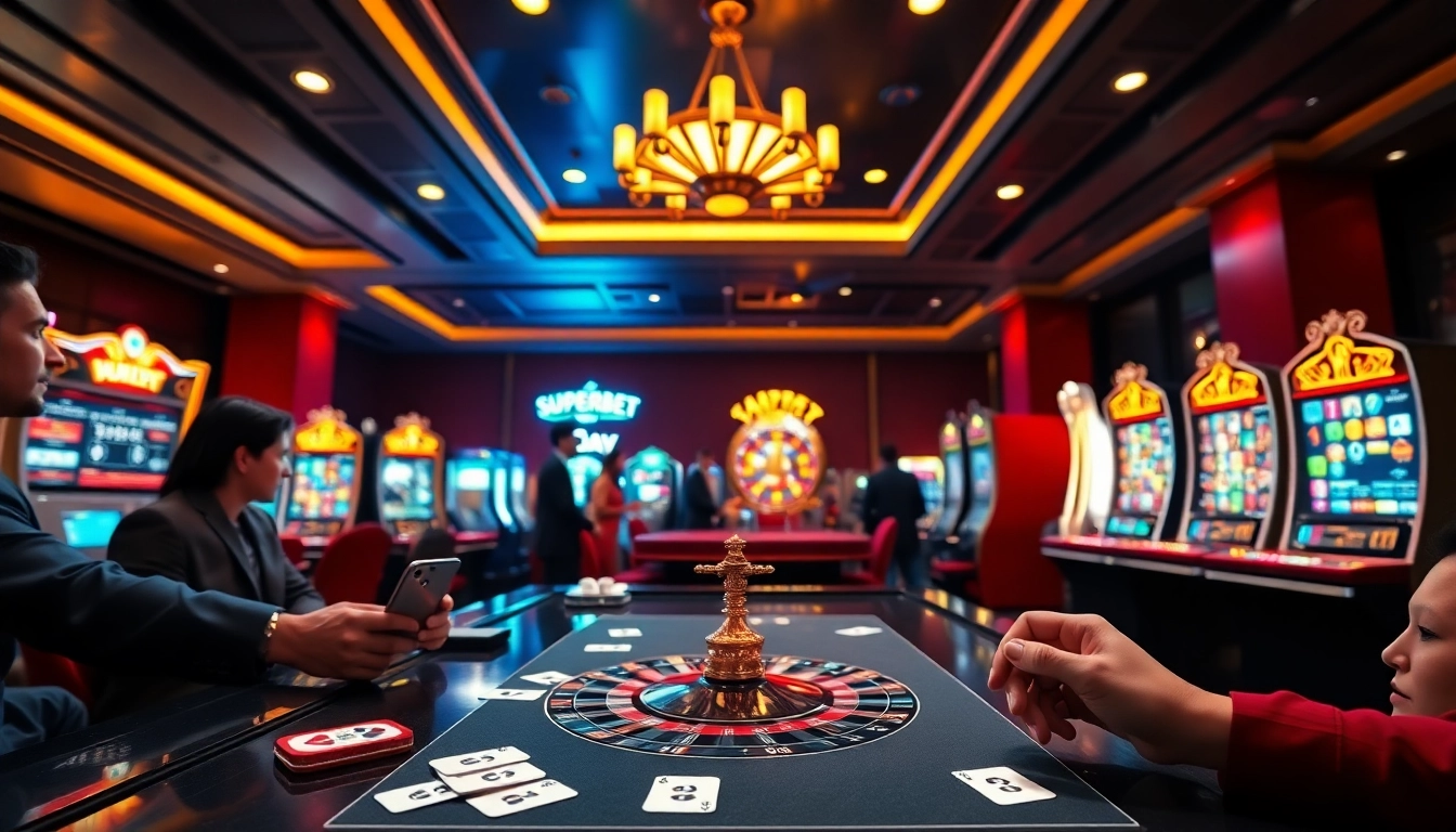 Players engaging with the Superbet platform for an exciting online gambling experience.