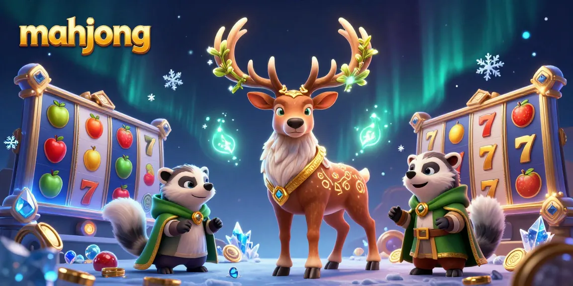 Experience mahjong excitement with vivid slot elements and enchanting characters in a dynamic casino scene.