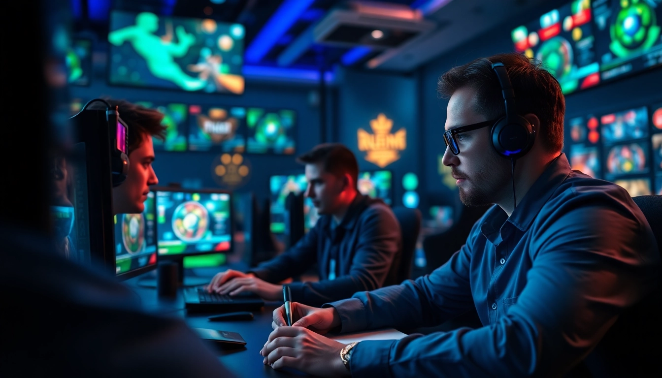 Gamblers analyzing strategies on https://mm88bc.com/ in an engaging online gaming environment.