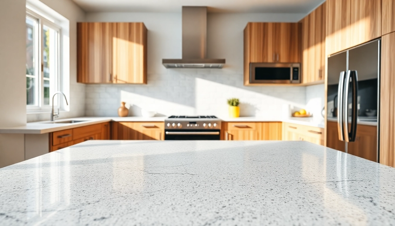 Sile Stone Quartz countertop showcasing its vibrant surface in a modern kitchen setting.