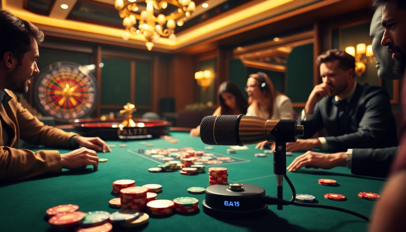 Engaging players at a high-stakes poker table with MV88 microphone capturing the excitement.