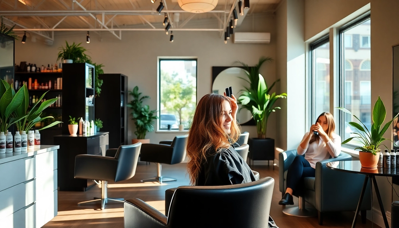 Stylists at hair salons San Diego create vibrant looks in a welcoming, modern environment.